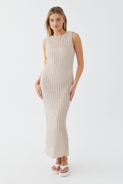 Collective Dress - Nadia Open Knit Maxi Dress featured image