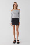 Nora Knit Mini Skirt, BLACK - alternate image 2