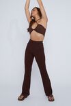 Carrie Stretch Flare Pant, CHOCOLATE