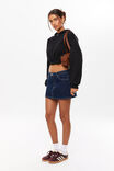 Jolie Cropped Zip Through Hoodie, BLACK - alternate image 5