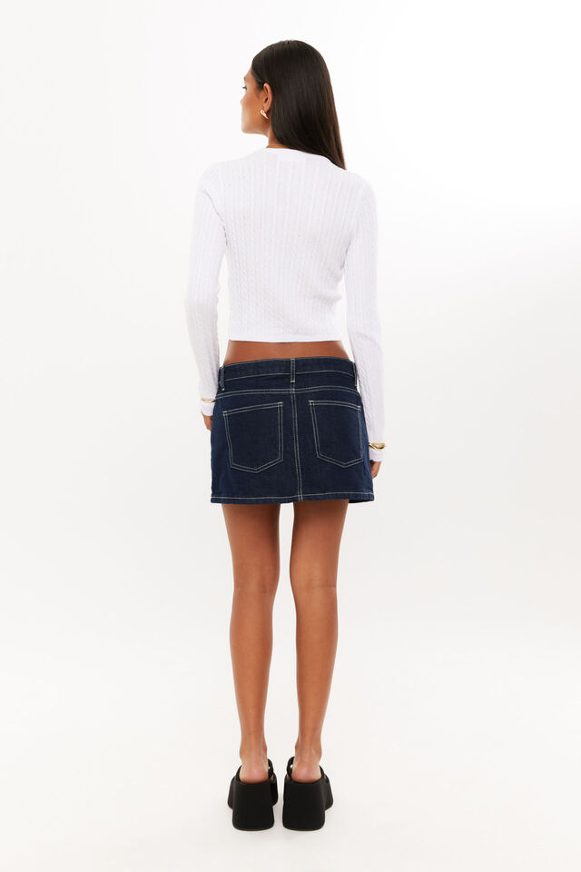 Quinny Cable Knit Cardi, SUMMER WHITE