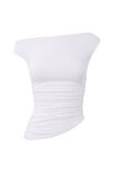 Soft Mia Ruched Top, WHITE - alternate image 6