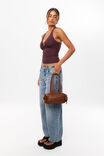 Soft Andi Halter Top, CHOC CHERRY - alternate image 5