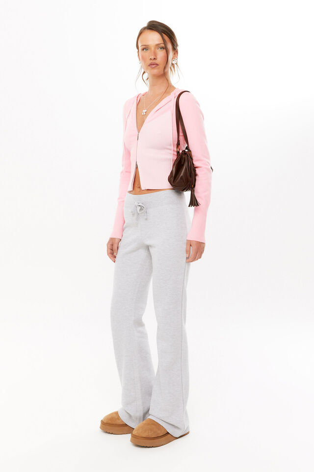 Nelly Flare Leg Track Pant, GREY MARLE