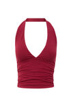 Soft Chelsea Halter Top, DEEP CHERRY - alternate image 6