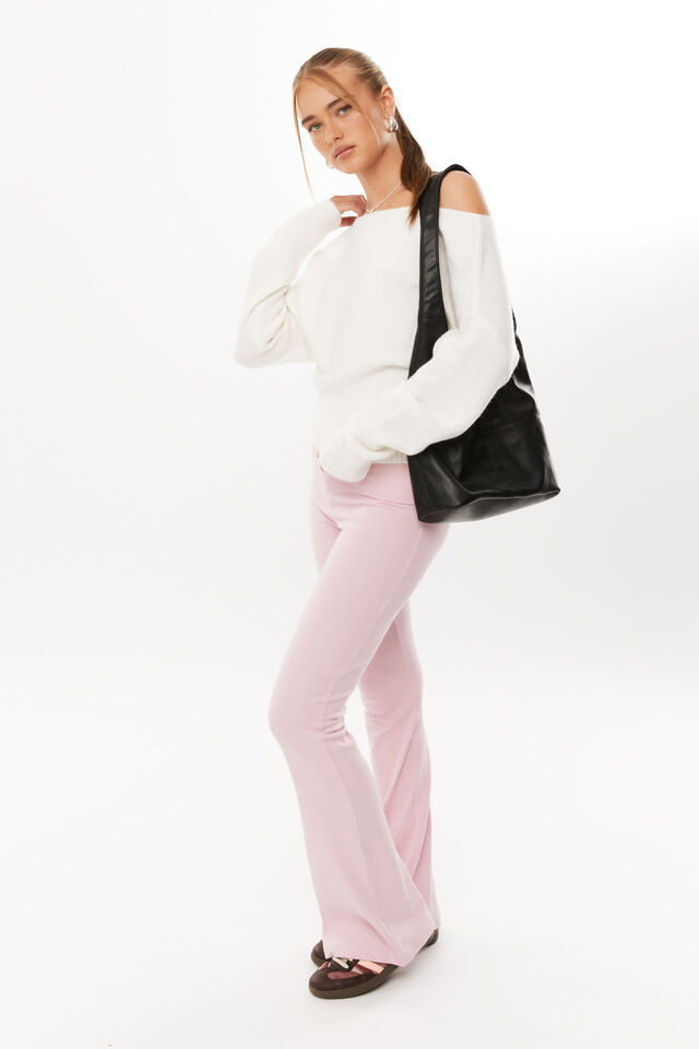 Fold Back Flare Pant, ROSETTE PINK