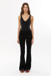 Luxe V Neck Bodysuit, BLACK - alternate image 2