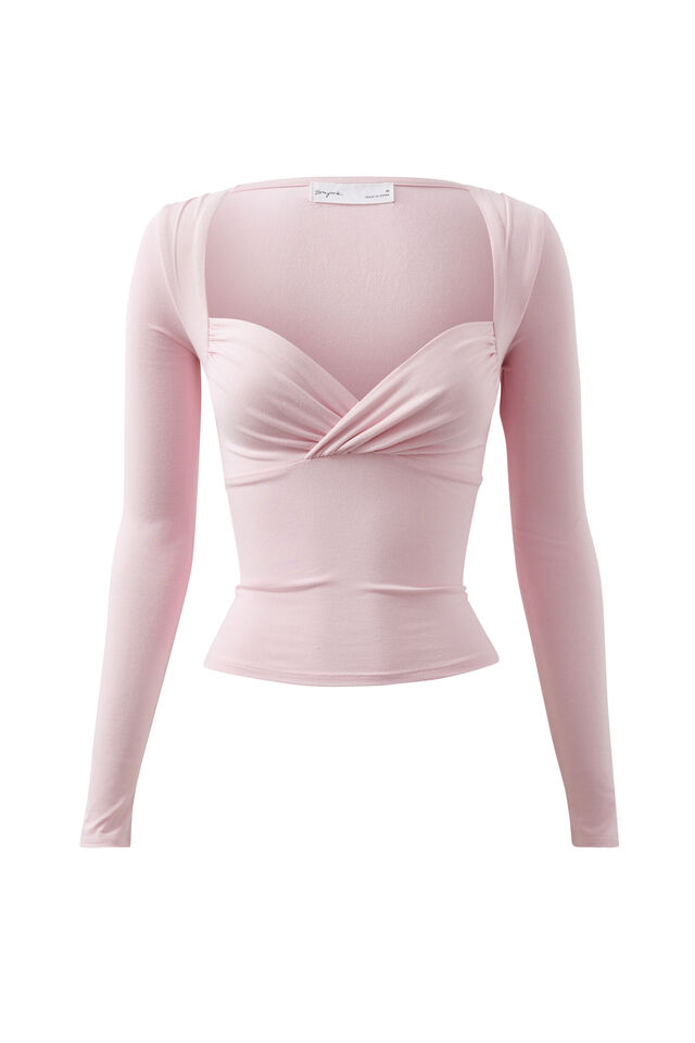 Soft Jolene Long Sleeve Top, ROSETTE PINK