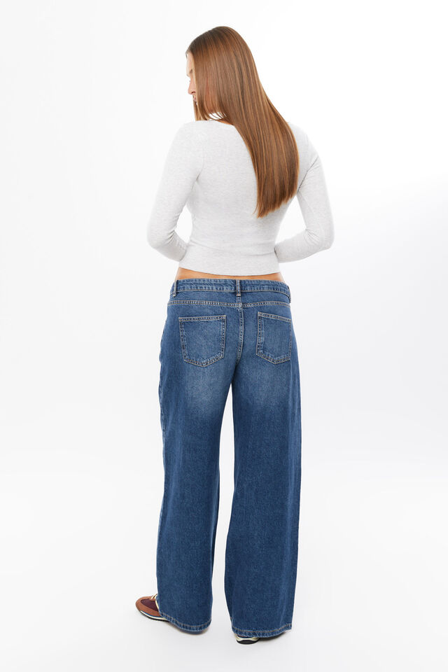 Elise Button Through Long Sleeve Top, GREY MARLE