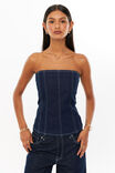 Delilah Denim Corset, INDIGO - alternate image 1