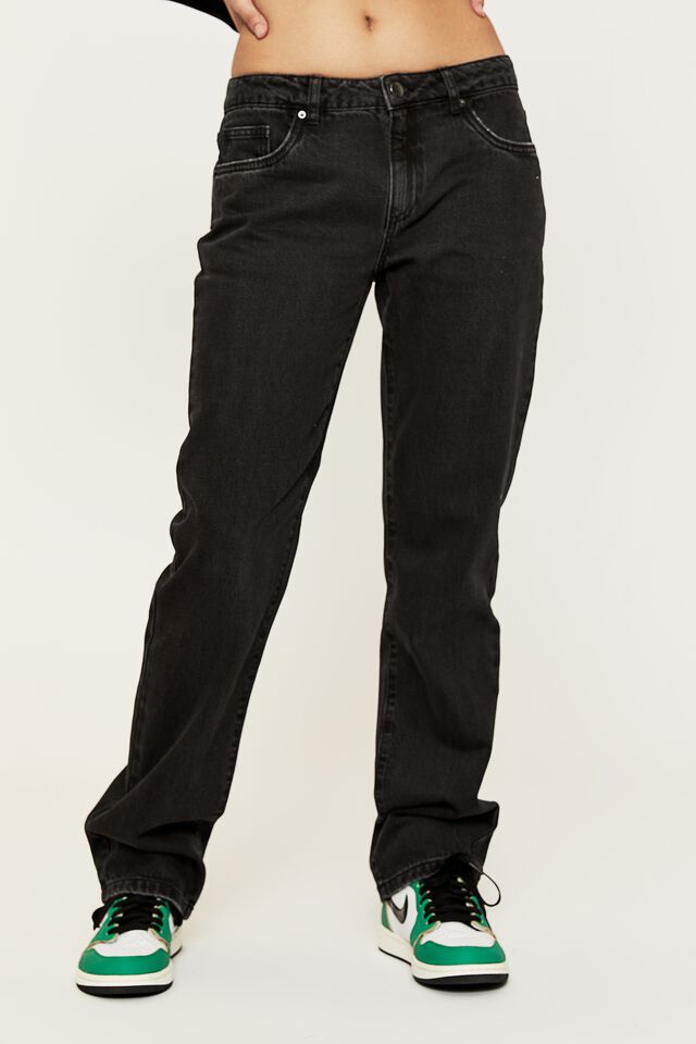 Low Rise Jean, WASHED BLACK