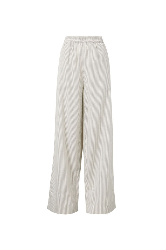 Mimi Pull On Pant, BEIGE/BLACK STRIPE