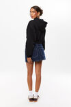 Jolie Cropped Zip Through Hoodie, BLACK - alternate image 3