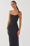 Luxe Sleeveless Maxi Dress, BLACK - alternate image 2