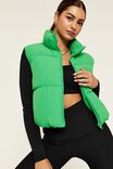 Recycled Puffer Vest, APPLE GREEN