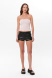 Dakota Faux Leather Short, BLACK - alternate image 2