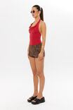 Ash Ponte Micro Short, DEVIN LEOPARD BLACK - alternate image 2