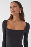 Soft Long Sleeve Maxi Dress, BLACK - alternate image 5