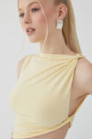 Soft Ruched Twist Top, GOLDEN BUTTER - alternate image 4