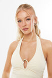 Orla Halter Mini Dress, LEMON PUFF - alternate image 4