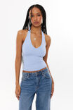 Luxe Halter Top, BLUEBERRY CREAM - alternate image 1