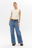Georgia Button Through Knit Vest, LEMON PUFF - alternate image 2