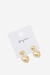 GOLD/WESTERN HEART DROP