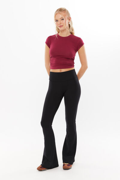 Active Flare Pant, BLACK