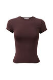Luxe Longline Tee, CHOC CHERRY - alternate image 6