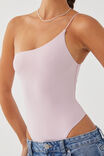 Luxe One Shoulder Bodysuit, MUTED ORCHID - alternate image 4