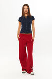 Lexy Rib Button Through Tee, NIGHT NAVY - alternate image 2