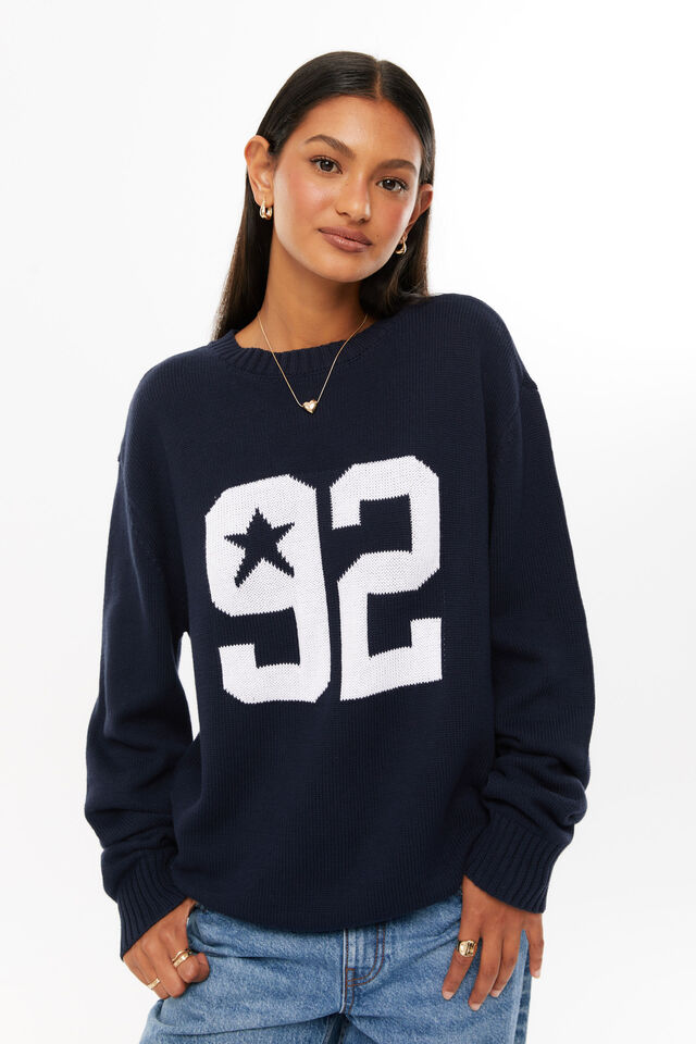 Bambie Crew Jumper, MIDNIGHT NAVY/92