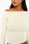 Immy Fold Back Knit Top, BUTTER CREAM - alternate image 4