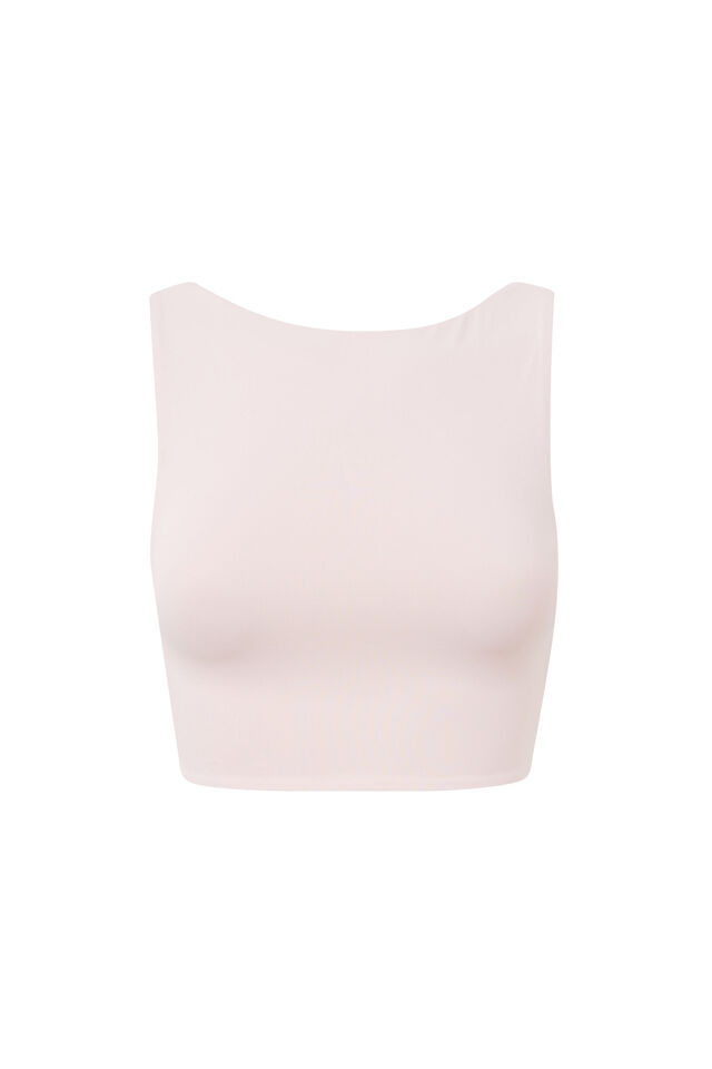 Luxe Low Back Crop Top, SHERBERT PINK