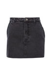 Carpenter Denim Mini Skirt, WASHED BLACK - alternate image 6