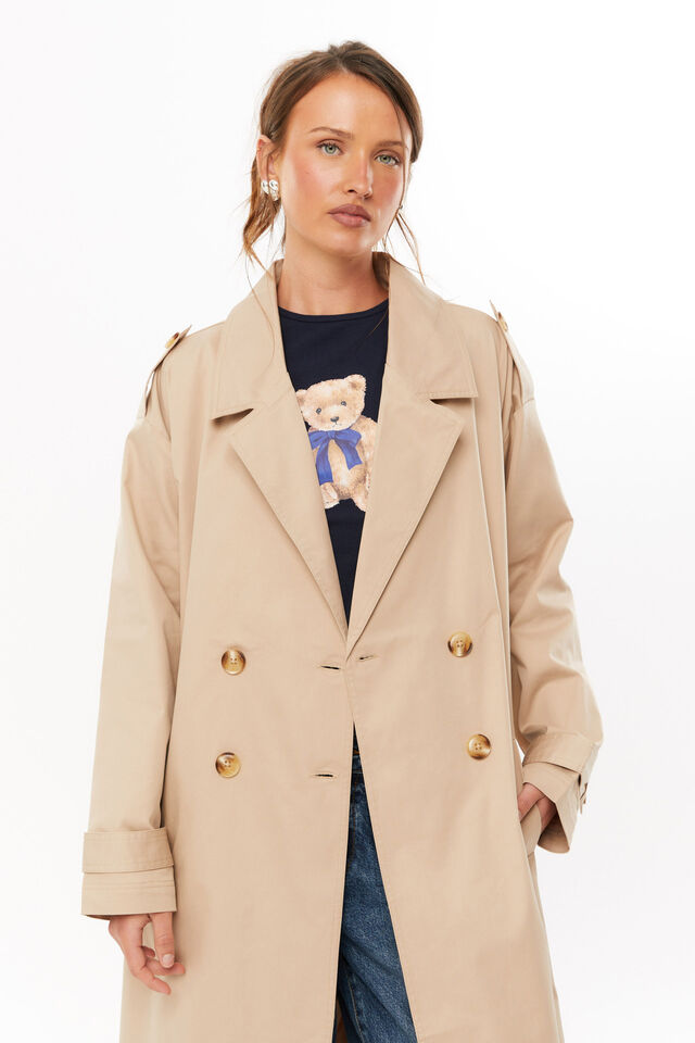 Taylah Trench Coat, TAUPE