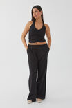 Rami Ruched Halter Top, BLACK - alternate image 2