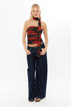 Milly Mesh Halter Top, CANDICE ROSE RED - alternate image 2