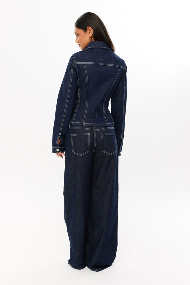 Maddi Fitted Denim Jacket, INDIGO