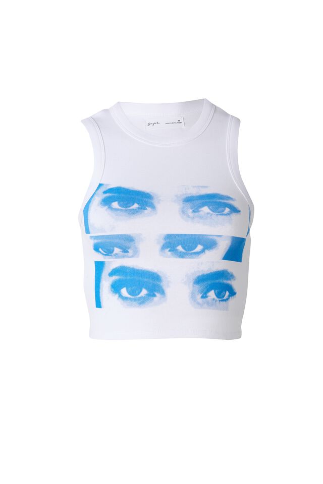 Coco Graphic Tank, WHITE/EYES COLLAGES