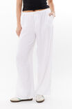 Henley Relaxed Linen Pant, WHITE - alternate image 2