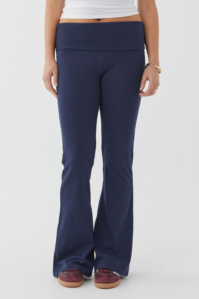 Fold Back Flare Pant, ALL STAR NAVY