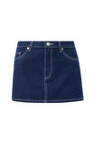 Maya Denim Mini Skirt, INDIGO - alternate image 6
