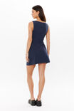 Maya A-Line Mini Dress, JANE SPOT NAVY WHITE - alternate image 3