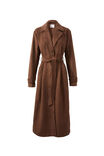 Sarah Faux Suede Trench Coat, MOCHA BROWN - alternate image 6