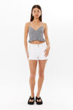 Ollie Shirred Cami, NAVY GINGHAM - alternate image 2
