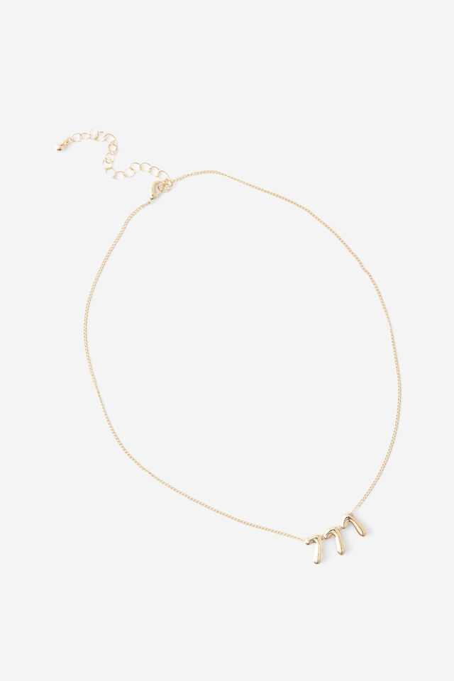 Farrah Charm Necklace, GOLD/777