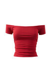 Soft Marley Off Shoulder Top, LIPSTICK RED - alternate image 6