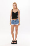 Kayla Shirred Cami, BLACK - alternate image 2