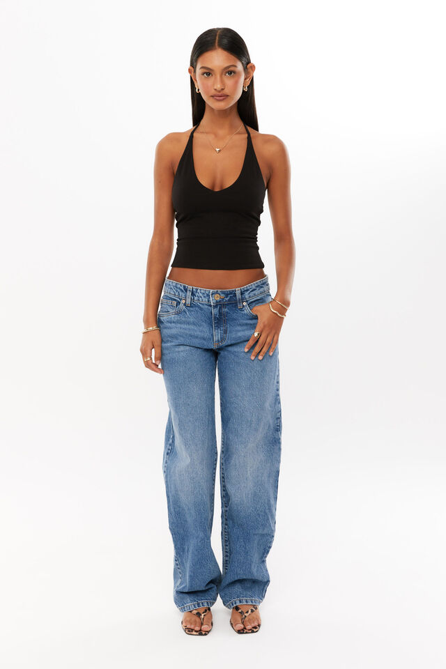 Low Rise Straight Jean, ASTRO BLUE